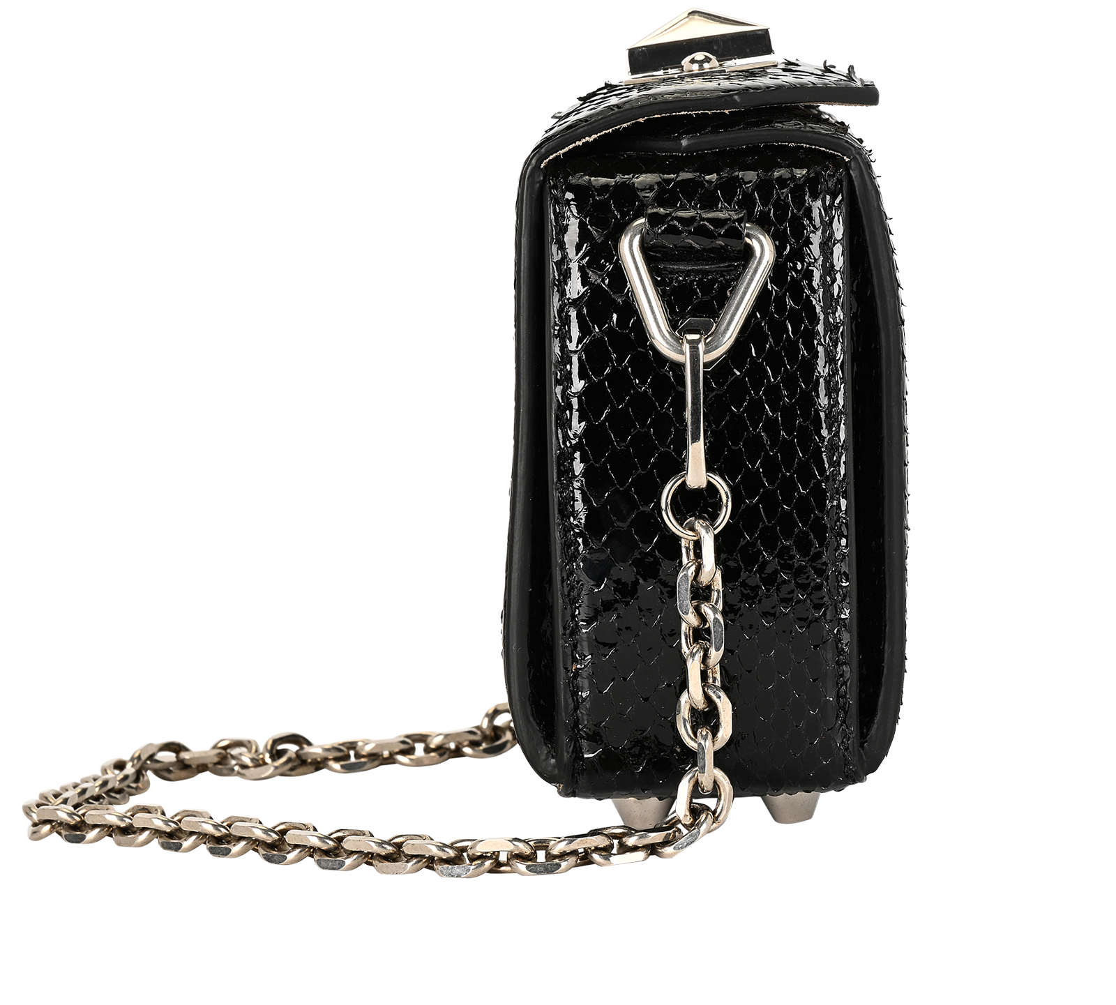 Box Bag 16, &pound;350, Handbags, Black, Leather, Side view